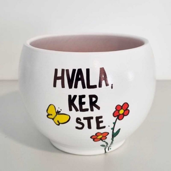 Lonec Bali z ročno poslikavo Hvala, ker ste